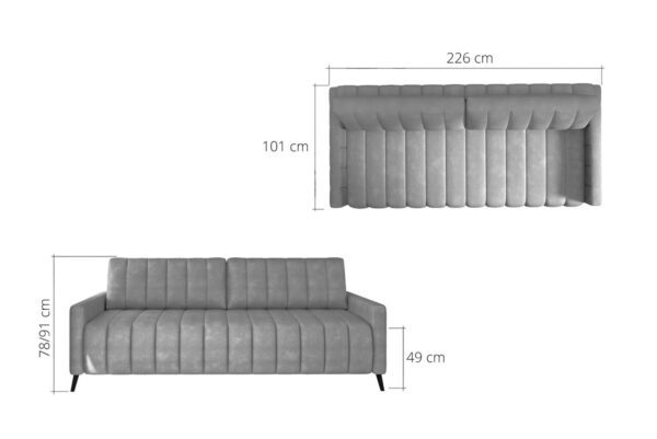 Sofa – lova WEM122 Skandinaviškas stilius 11