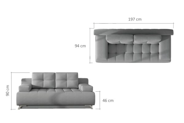 Sofa – lova WEO126 Modernus stilius 10