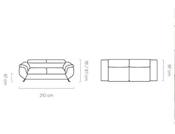 Sofa WEP138 2 sėdimų vietų Modernus stilius 10