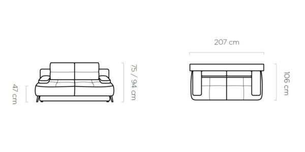 Sofa – lova WEV135 Modernus stilius 12