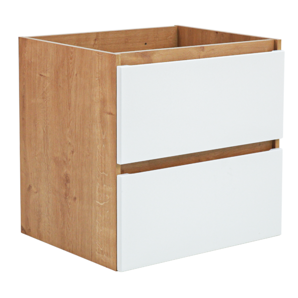 MONAKO OAK WHITE 820 Spintelė p.um 2 S / Spintelė uw 2 Dr 60 CM Vonios baldai COMAD 7