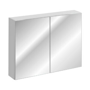 LEONARDO WHITE 84-90-B-2D veidrodinė spintelė CU-COC-834012 FSC MIX 70 proc. Vonios baldai COMAD 3
