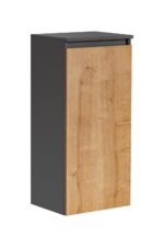 MONAKO GREY OAK 811 žema spintelė su skalbinių krepšiu 1D / Žema spintelė su skalbinių krepšeliu 40cm 1D Vonios baldai COMAD 13