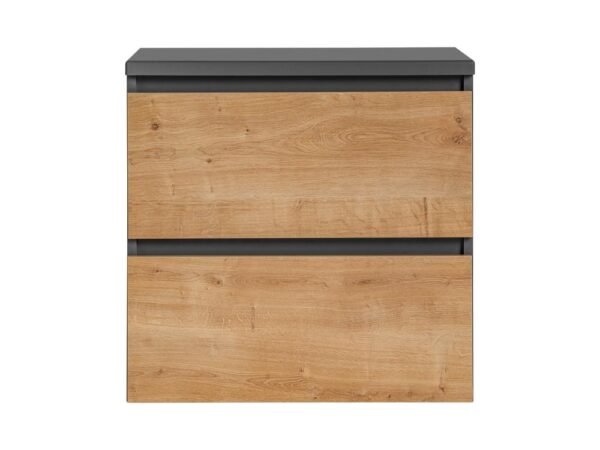 MONACO GREY OAK 820 Spintelė p.um 2 S / Spintelė uw 2 Dr 60 CM – CU-COC-834012 FSC MIX 70 % Vonios baldai COMAD 10