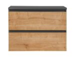 MONACO GREY OAK 821 Spintelė p.um 2 S / Spintelė uw 2 Dr 80 CM – CU-COC-834012 FSC MIX 70 % Vonios baldai COMAD 14