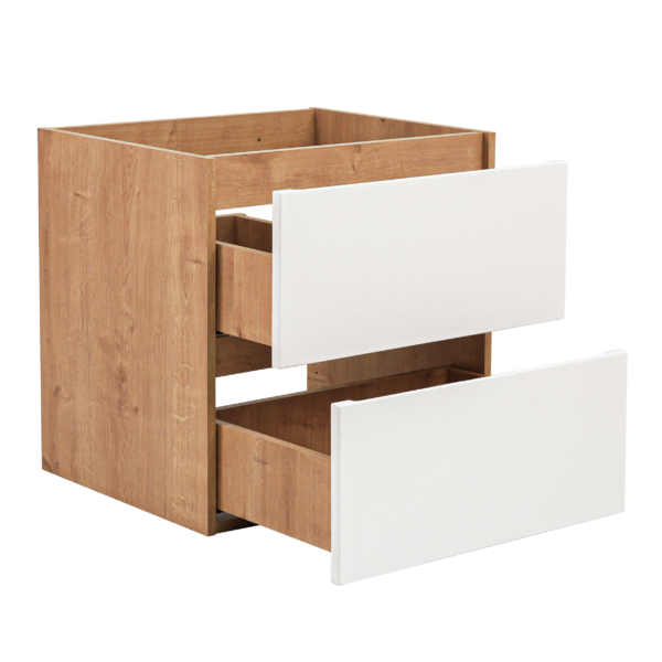 MONAKO OAK WHITE 820 Spintelė p.um 2 S / Spintelė uw 2 Dr 60 CM Vonios baldai COMAD 6