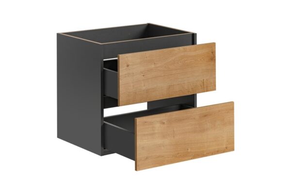 MONACO GREY OAK 820 Spintelė p.um 2 S / Spintelė uw 2 Dr 60 CM – CU-COC-834012 FSC MIX 70 % Vonios baldai COMAD 11