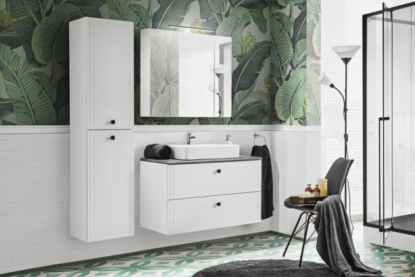 HAVANA WHITE 84-100 – veidrodinė spintelė 100 cm / veidrodinė spintelė 100 cm Vonios baldai COMAD 6