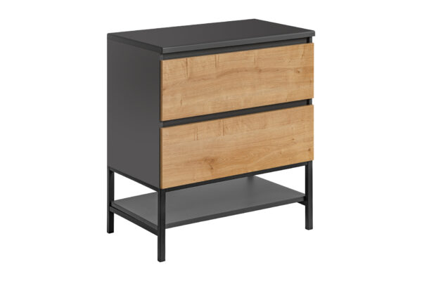 MONACO GREY OAK 821 Spintelė p.um 2 S / Spintelė uw 2 Dr 80 CM – CU-COC-834012 FSC MIX 70 % Vonios baldai COMAD 7