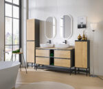 MONACO GREY OAK 800 Aukšta kolona 2 D / Aukšta spintelė 2 D 40CM – CU-COC-834012 FSC MIX 70% Vonios baldai COMAD 16