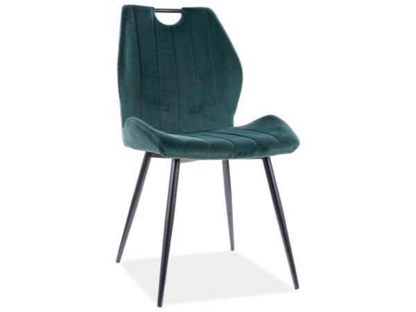 ARCO VELVET KĖDĖ JUODAS RĖMAS / GREEN BLUVEL78 Kėdės 2 3