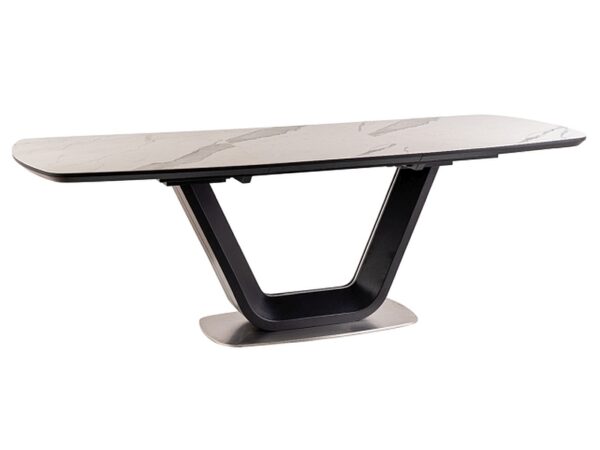 ARMANI KERAMINIS STALAS BALTO MARMULIO EFEKTAS / MAT BLACK 160(220)X90 Stalai 3