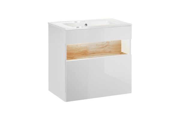 BAHAMA WHITE 820 spintelė P/UM 1S / White Vanity base 1DW 60CM CU-COC-834012 FSC MIX Credit Vonios baldai COMAD 6