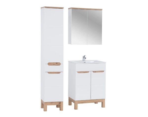 SET-BW LAVA 80CM BALI WHITE 841 Vonios baldai COMAD 4