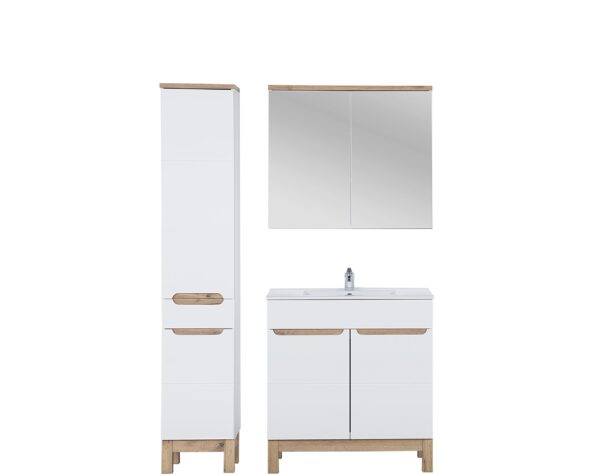 SET-BW LAVA 80CM BALI WHITE 841 Vonios baldai COMAD 5