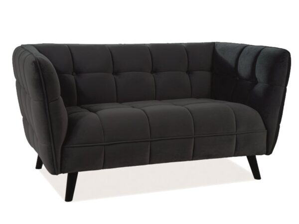 CASTELLO 2 VELVETINĖ SOFA BLACK BLUVEL 19 / WENGE Sofos 2 3