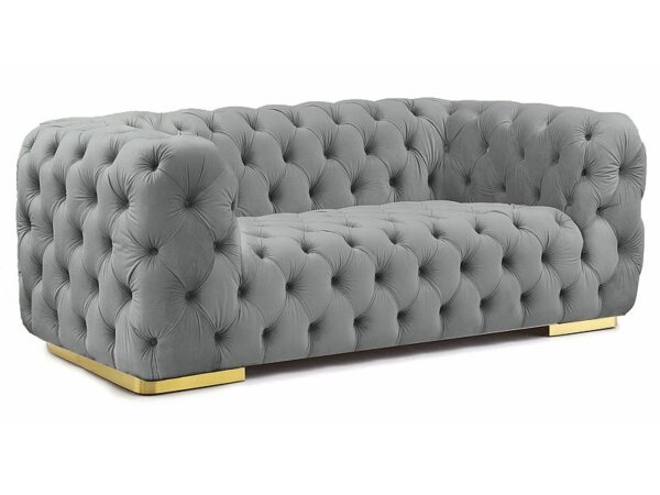 CHESTER 2 VELVETINĖ SOFA PILKA TAP.203 Sofos 2 3