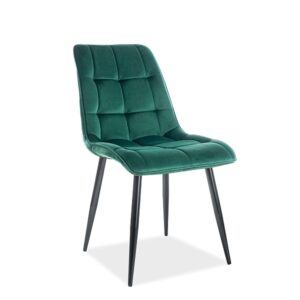 CHIC VELVET KĖDĖ, JUODAS RĖMAS/GREEN BLUVEL 78 Kėdės 2