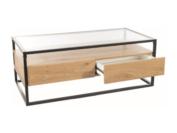 CARLO BENCH A TRANSPARENT+ BLACK/BLACK 110X55 kavos staliukai 3