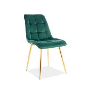 CHIC VELVET KĖDĖ GOLD RĖMAS/GREEN BLUVEL 78 Kėdės 2