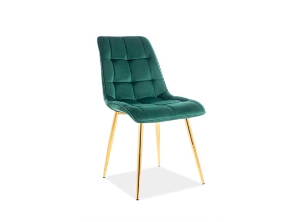 CHIC VELVET KĖDĖ GOLD RĖMAS/GREEN BLUVEL 78 Kėdės 2 3