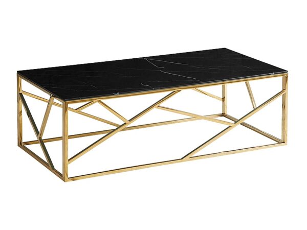 ESCADA A II BENCH BLACK MARMRE EFFECT/GOLD 120X60 kavos staliukai 3