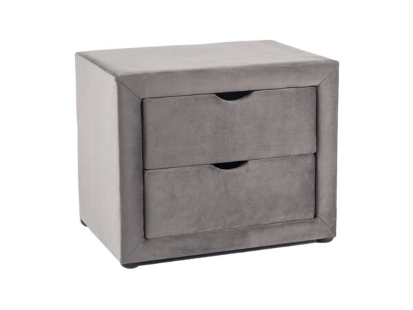 SPINTELĖ prie lovos ET-002 VELVET GREY BLUVEL 14 Naktiniai staliukai 2 3