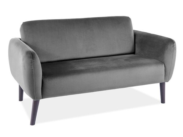 ELSA VELVET SOFA GREY BLUVEL 14 / WENGE Sofos 2 3