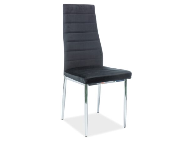 KĖDĖ H261 VELVET CHROME/BLACK BLUVEL19 Kėdės 2 3