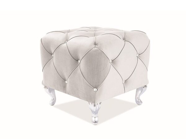 HESTIA K VELVET POUF J. GREY BLUVEL 03 / SILVER Pufai 2 3