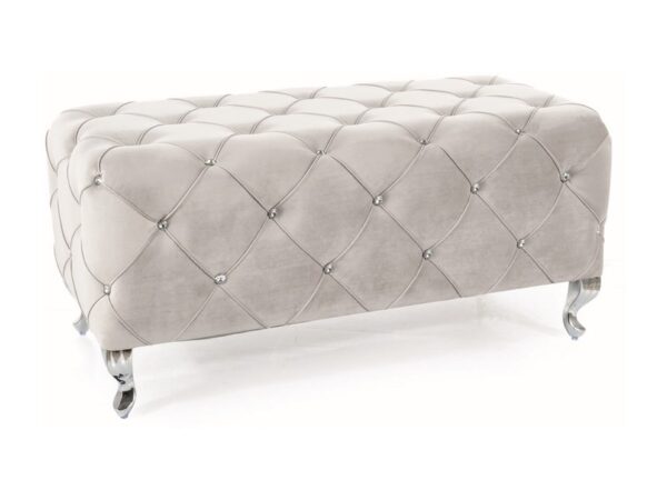 PUFF / HESTIA VELVET BENCH J. GREY BLUVEL 03 / SILVER Pufai 2 3