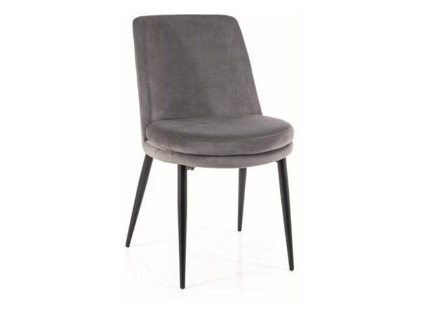 KAYLA VELVET KĖDĖ, JUODAS RĖMAS / GREY BLUVEL 14 Kėdės 2 3