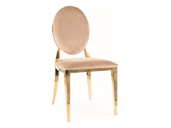 KĖDĖ KING VELVET, AUKSINIS RĖMAS / BEIGE BLUVEL 28 Kėdės 2 3