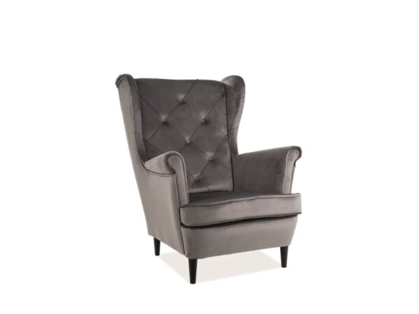 LADY VELVET FOTOKAS GREY BLUVEL 14 / WENGE Foteliai 3