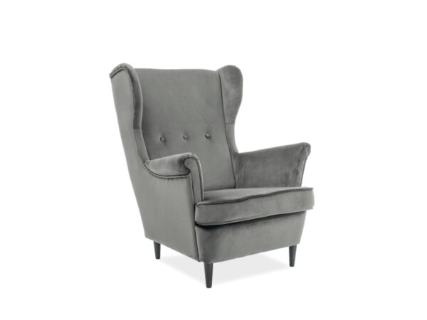 LORD VELVET FOTOKAS GREY BLUVEL 14 / WENGE Foteliai 3