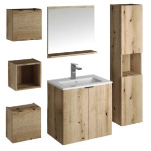 SET-NOVA OAK DANCE 60CM Q Vonios baldai COMAD