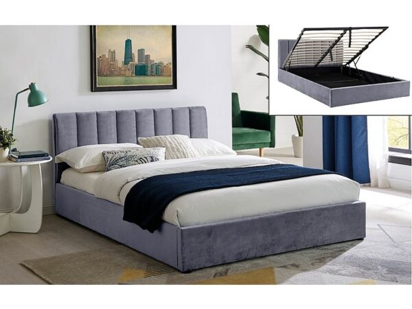 MONTREAL VELVET BED 160X200 TAP PILKA SPALVA. 192 Lovos 3