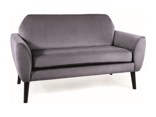 MENA VELVET SOFA GREY BLUVEL 14 / WENGE Sofos 2 3