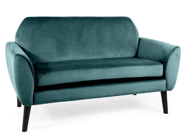 MENA VELVET SOFA GREEN BLUVEL 78 / WENGE Sofos 2 3