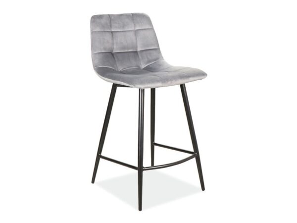 MILA H-2 VELVET HOKER, BLACK FRAME / GREY BLUVEL 14 Baro kėdės 2 3
