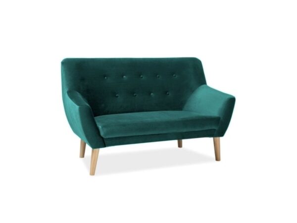 NORDIC 2 VELVET SOFA GREEN APVALŠTAS BLUVEL 78 / BUKAS Sofos 2 3