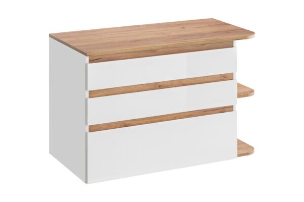 PLATINUM WHITE 820 RINKINYS. praustuvo spintelė 3S/praustuvo spintelė 3DW 90cm – reguliuojamas CU-COC-834012,F Vonios baldai COMAD 5