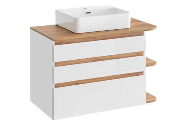 PLATINUM WHITE 820 RINKINYS. praustuvo spintelė 3S/praustuvo spintelė 3DW 90cm – reguliuojamas CU-COC-834012,F Vonios baldai COMAD 6
