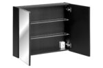 SANTA FE BLACK 84-80-A-2D veidrodinė spintelė CU-COC-834012 FSC MIX kreditas Vonios baldai COMAD 15
