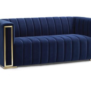 VOGUE 2 VELVETINĖ SOFA, NAVY BLUE TAP.202/GOLD Sofos 2