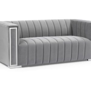 VOGUE 2 VELVET SOFA PILKA TAP.203/SIDABRAS Sofos 2