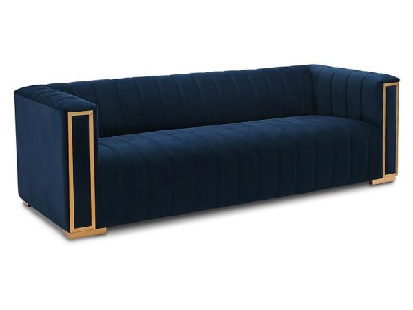 VOGUE 3 VELVET SOFA NAVY BLUE TAP.202/GOLD Sofos 2 3