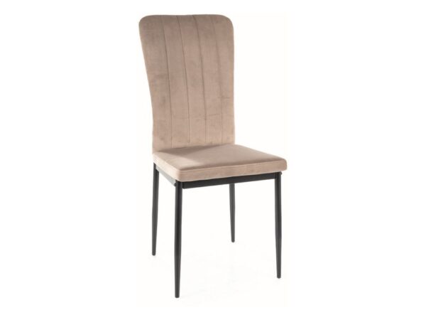 VIGO VELVET KĖDĖ, JUODAS RĖMAS / C. BLUVEL BEIGE 40 Kėdės 2 3