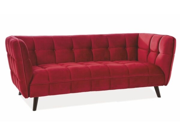 CASTELLO 3 VELVET SOFA bordo BLUVEL 59 / WENGE Sofos 2 3