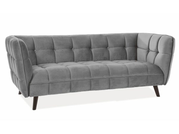 CASTELLO 3 VELVETINĖ SOFA GREY BLUVEL 14 / WENGE Sofos 2 3